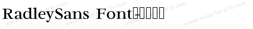 RadleySans Font字体转换